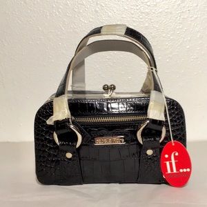 Isabella Fiore Marcelle Frame Black Mini Purse